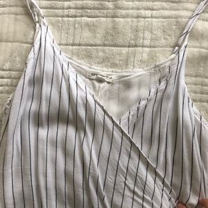 White dress with black stripes